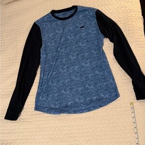 Hollister Blue and Black Long Sleeve Tee